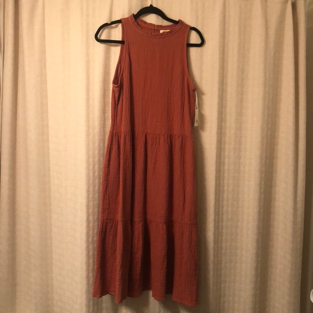 BRAND NEW A.n.a Rust Orange Midi Dress